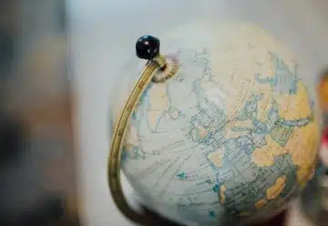 gold and silver desk globe