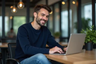 Loïc Morvan présentant des stratégies pour We Love Customers